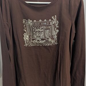 Talbots Chocolate Brown Cotton Top